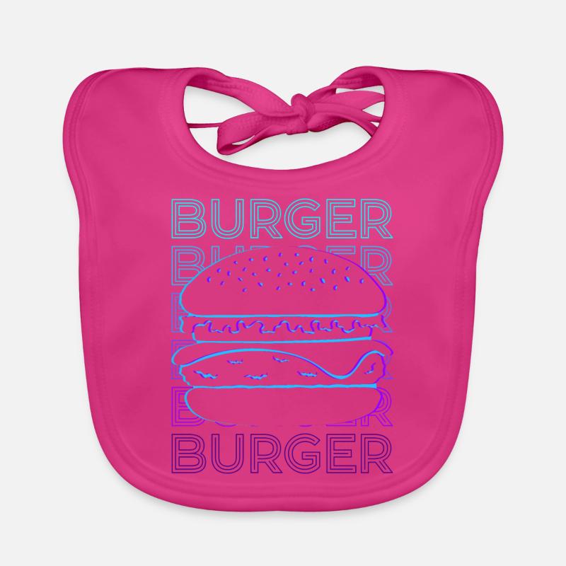 Burger Hamburger Cheeseburger Retro Geschenk Baby Bio-Lätzchen