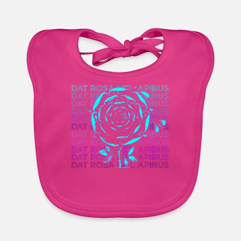 Dat Rosa Mel Apibus Rosicrucian Emblem Gift Organic Baby Bibs