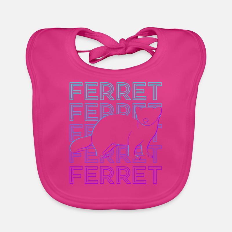 Frettchen Retro Geschenk Baby Bio-Lätzchen