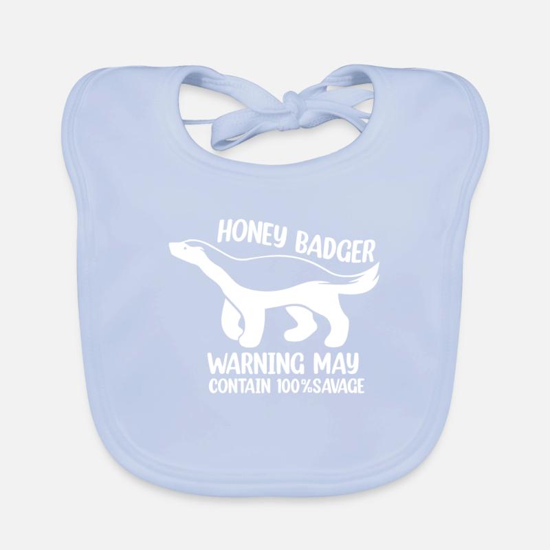 Funny honey badger Organic Baby Bibs
