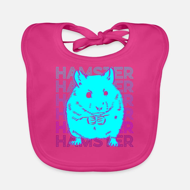 Hamster Retro Baby Bio-Lätzchen