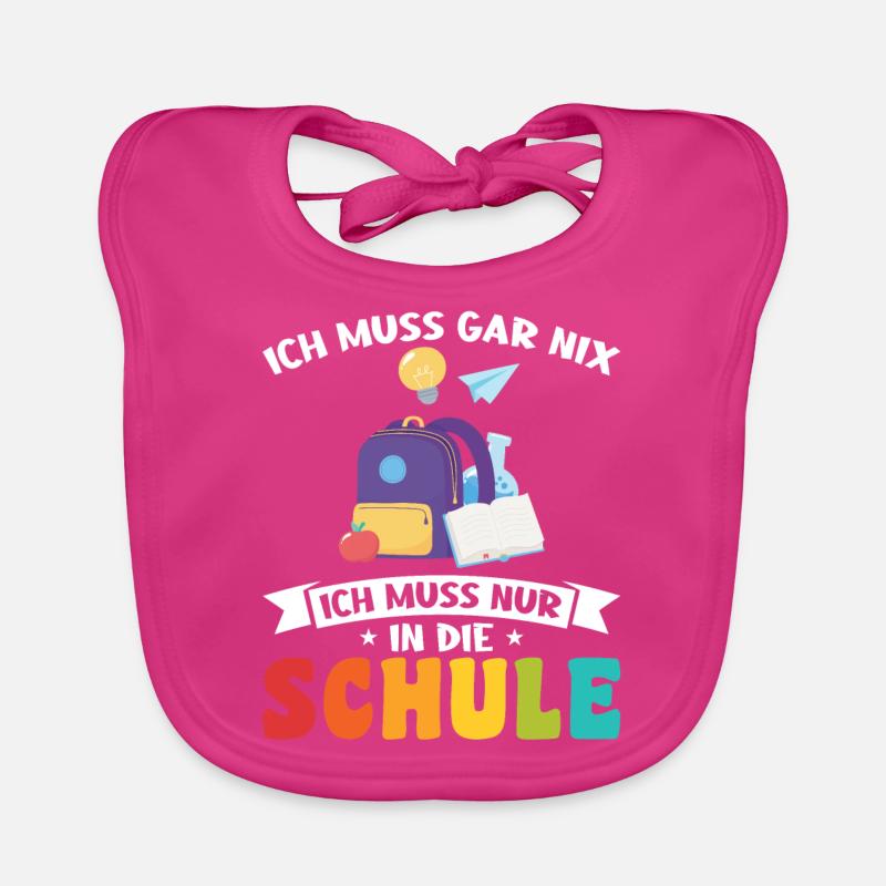 Schulkind Schulanfang Schulanfänger Geschenk Baby Bio-Lätzchen
