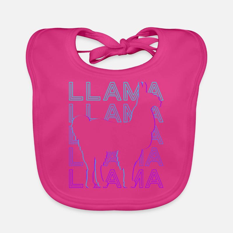 Lama Alpaca Retro Organic Baby Bibs