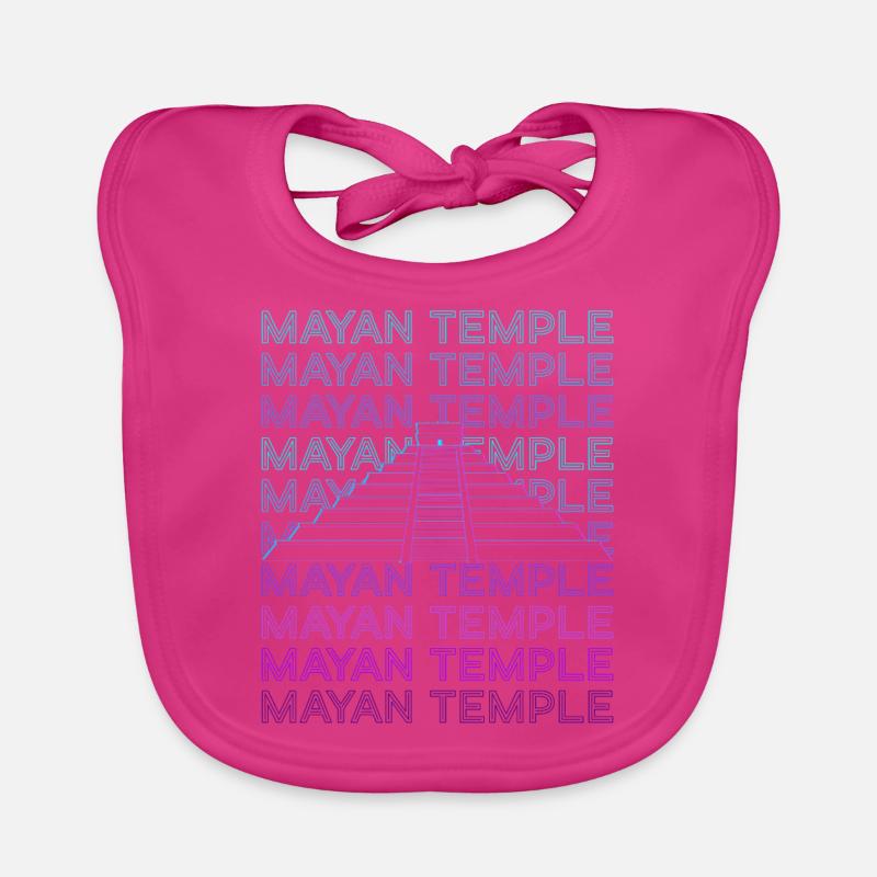 Pyramide Maya Temple Maya Ancien Maya Rétro Bavoir bio Bébé