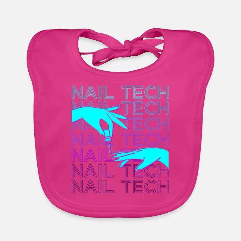 Nail Tech Nail Technician Manicurist Retro Organic Baby Bibs