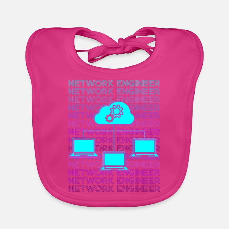Network Engineer Network Technology Retro Organic Baby Bibs