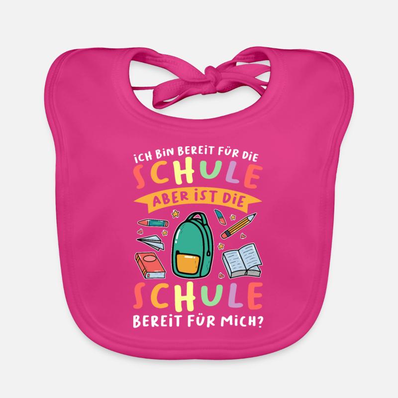 Schulkind Schulanfang Schulanfänger Geschenk Baby Bio-Lätzchen