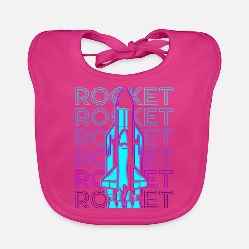 Vaisseau spatial fusée Navette spatiale Retro Bavoir bio Bébé