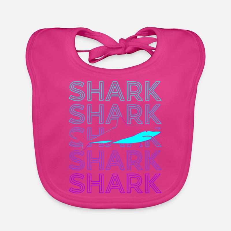 Shark Retro Organic Baby Bibs