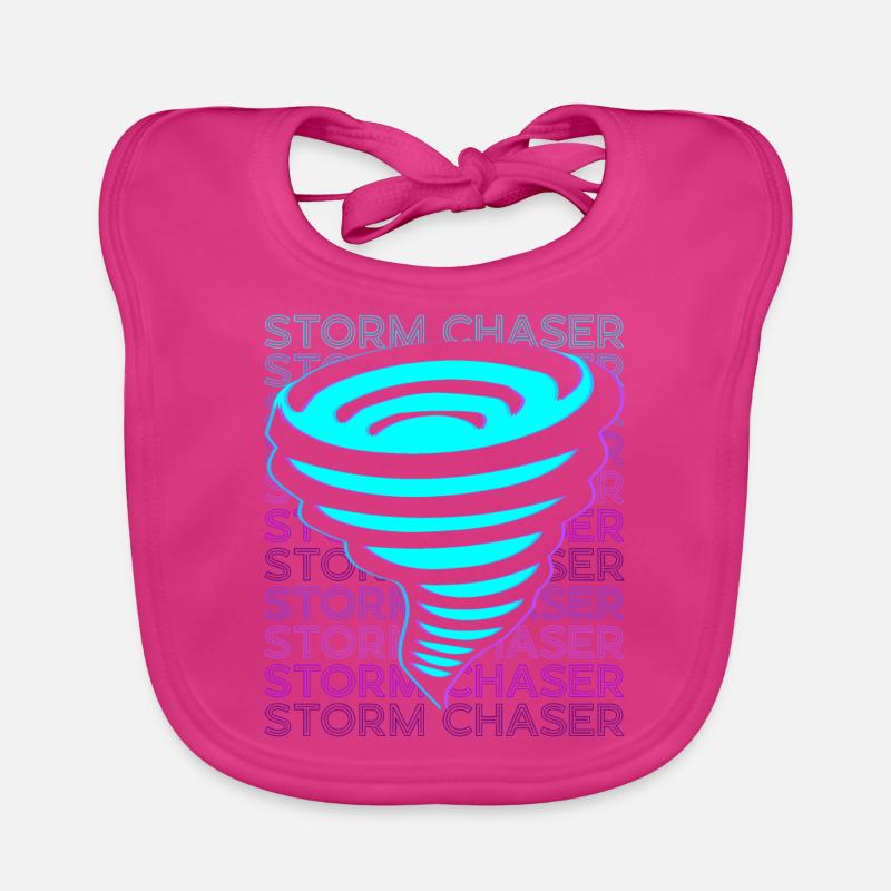 Storm Chaser Storm Chasing Storm Hunter Retro Organic Baby Bibs