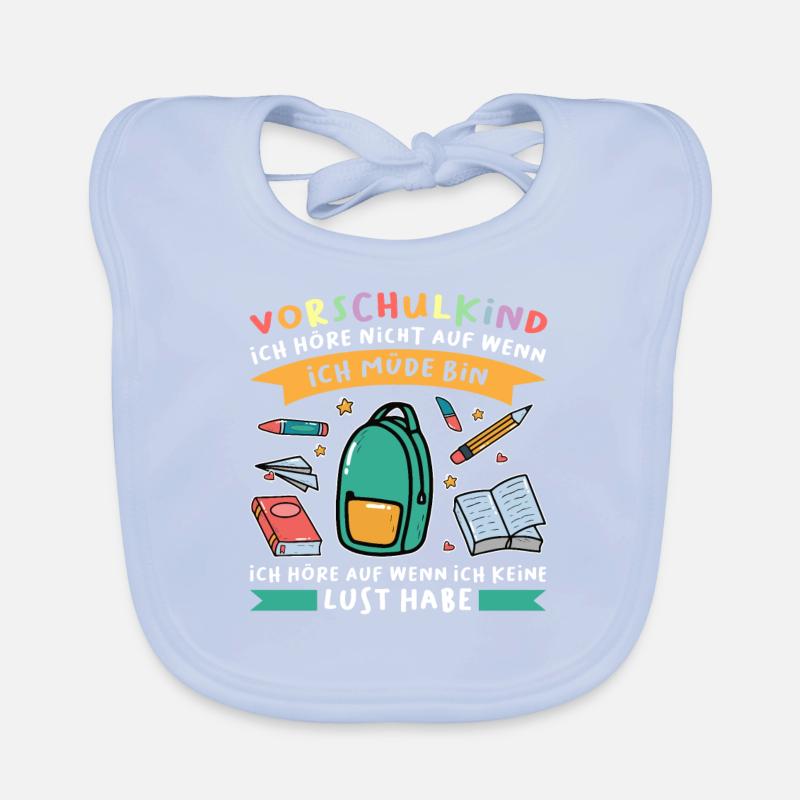 Vorschule Anfang Vorschulkind Geschenk Baby Bio-Lätzchen