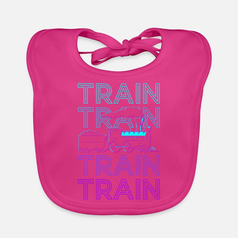 Train Rétro Bavoir bio Bébé