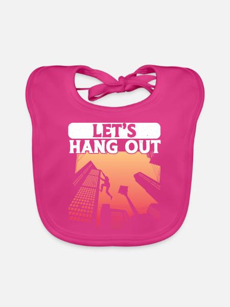 Parkour Freerunning Traceur - Baby Bio-Lätzchen - Fuchsia - Vorne