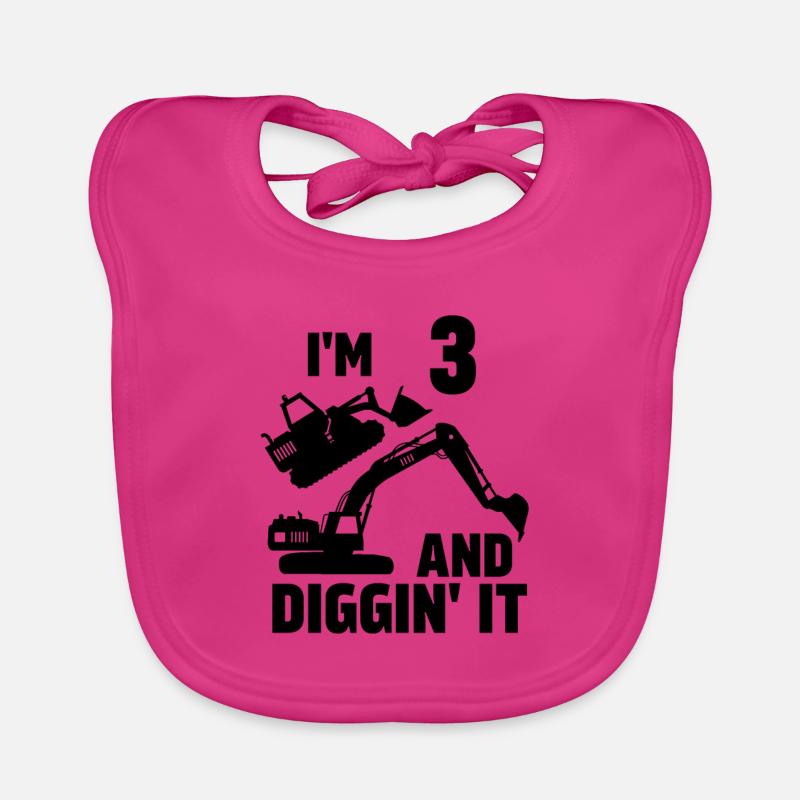 J’ai 3 ans et Diggin' It Bavoir bio Bébé