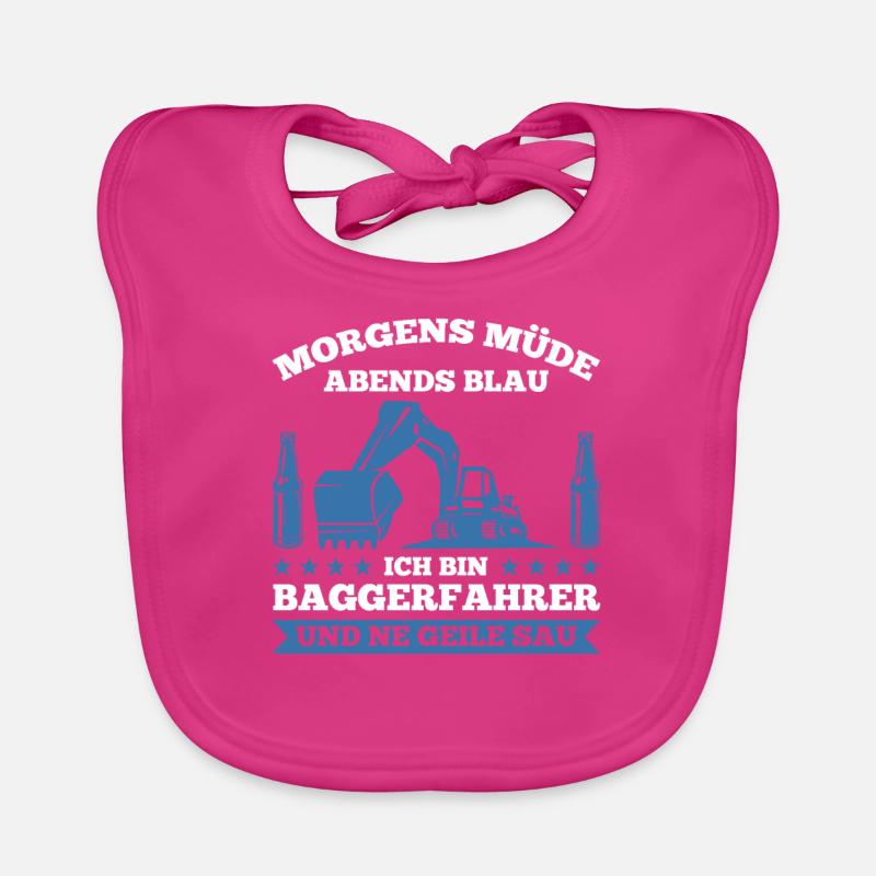 Baggerfahrer Beruf Bagger Geschenk Baby Bio-Lätzchen