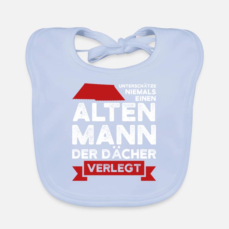 Dachdecker Beruf Dachdecken Geschenk Baby Bio-Lätzchen