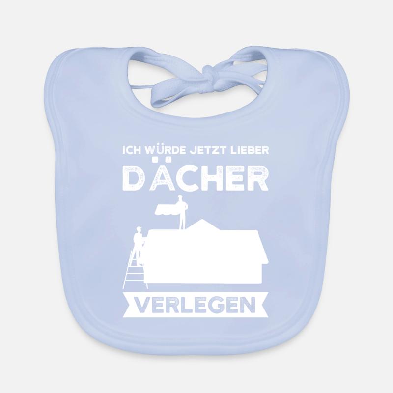 Dachdecker Beruf Dach Geschenk Baby Bio-Lätzchen