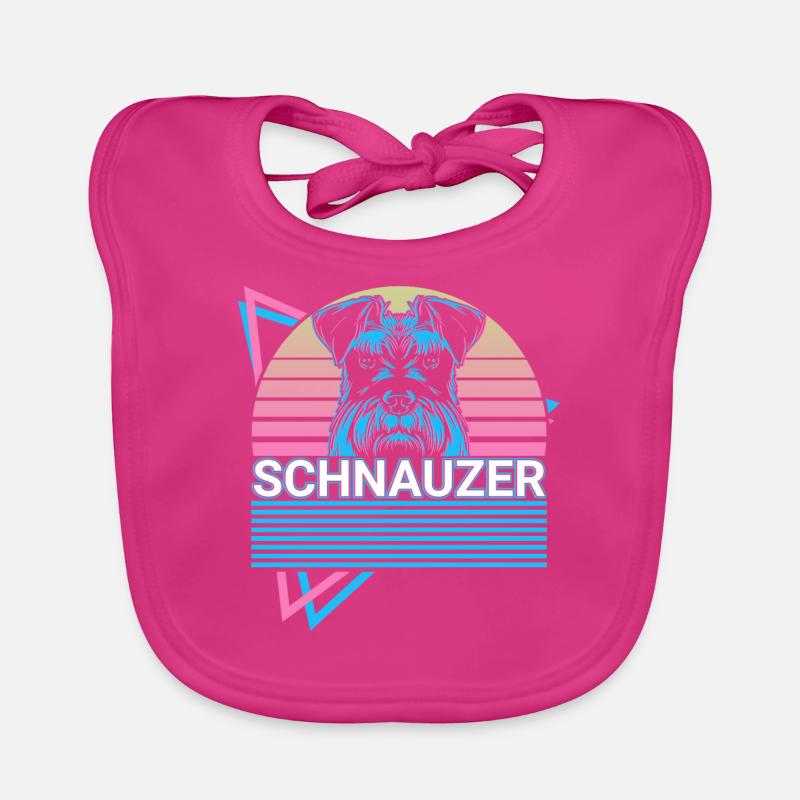 Schnauzer Rétro Bavoir bio Bébé