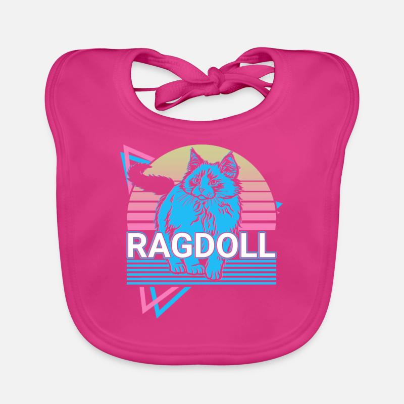 Ragdoll Cat Retro Organic Baby Bibs
