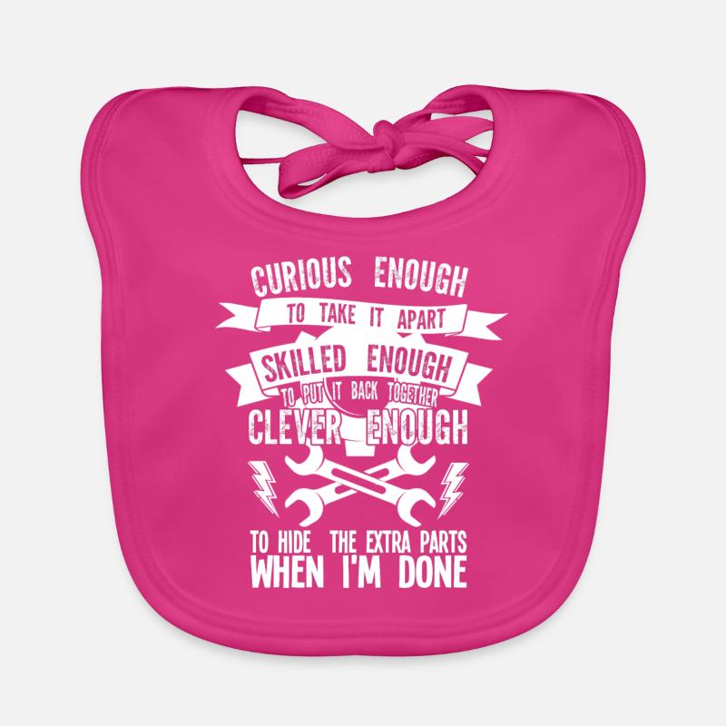 Kfz-Mechaniker Schrauber Kfz-Mechatroniker Geschen - Baby Bio-Lätzchen - Fuchsia