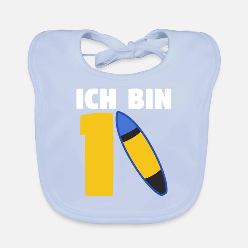 1.Geburtstag Surfbrett Geburtstagsparty Gesche Baby Bio-Lätzchen