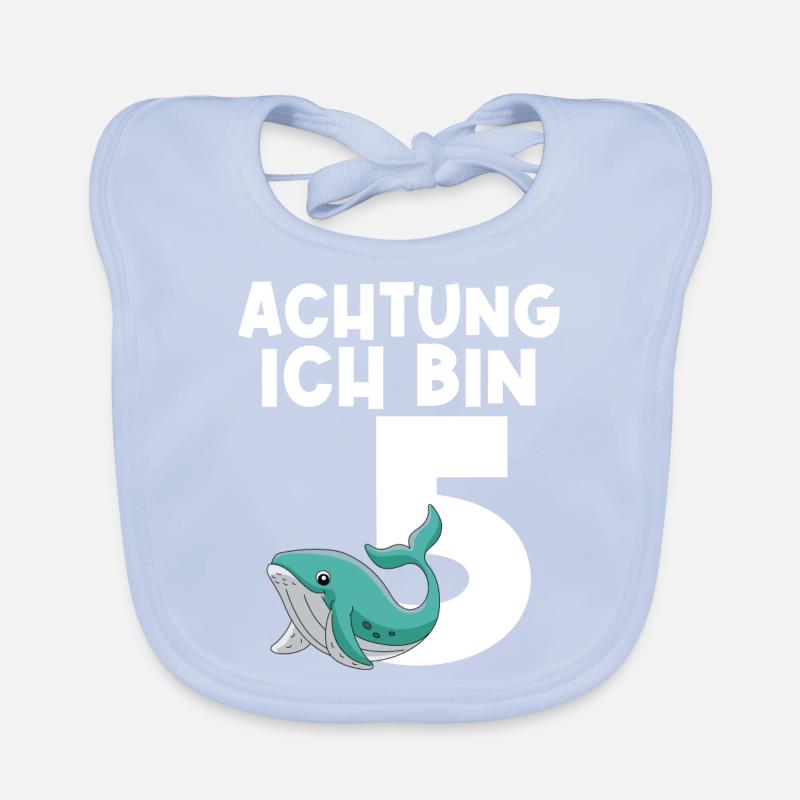 5.Geburtstag Wal Geburtstagsfeier Geschenk Baby Bio-Lätzchen