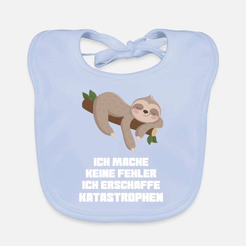 Faultier Sarkasmus Schwarzer Humor Geschenk Baby Bio-Lätzchen