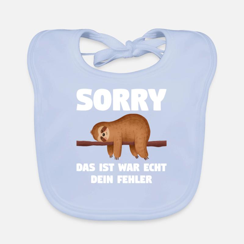 Faultier Sarkasmus Schwarzer Humor Geschenk Baby Bio-Lätzchen
