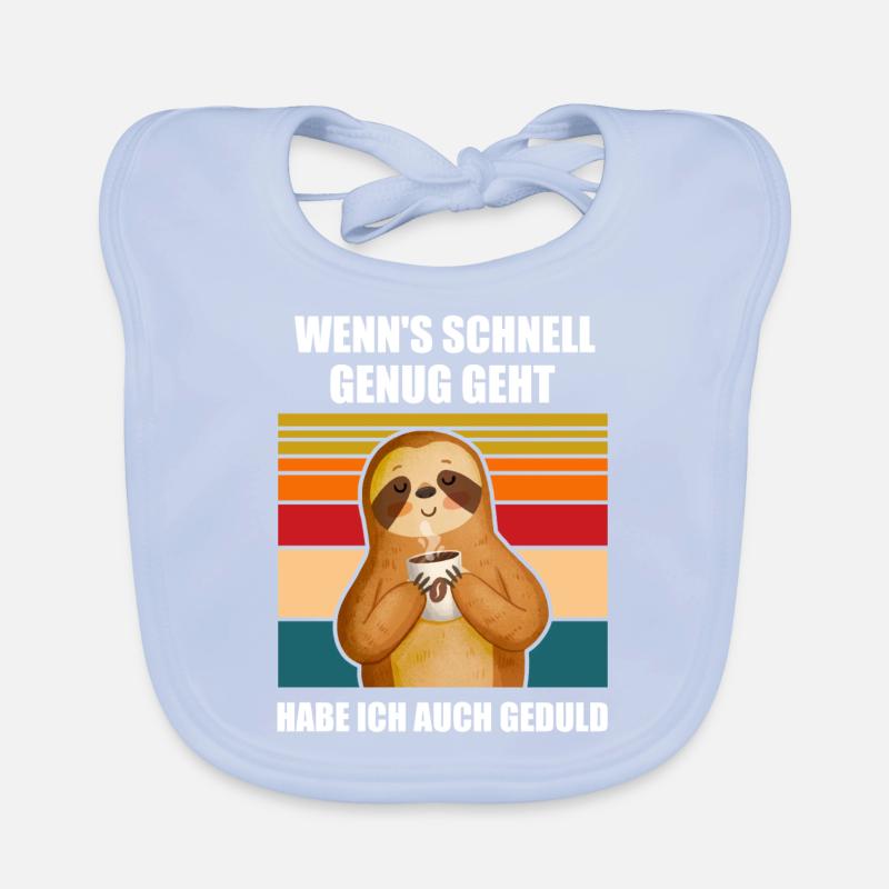 Faultier Sarkasmus Schwarzer Humor Geschenk Baby Bio-Lätzchen