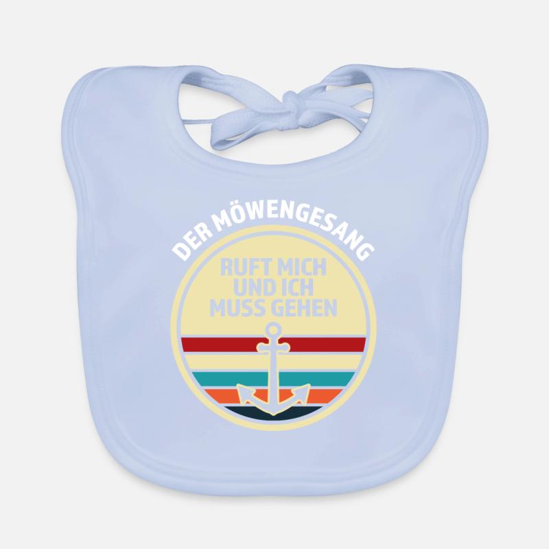 Platdeutsch Norddeutschen Möwe Geschenk Baby Bio-Lätzchen