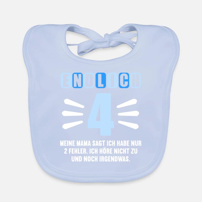Endlich 4 Mama sagt hab nur 2 Fehler 4. Geburtstag Baby Bio-Lätzchen