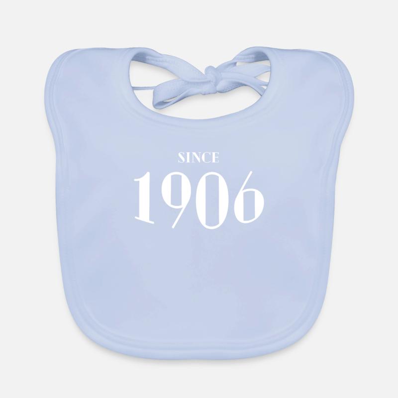 Funny Birthday Since 1906 Organic Baby Bibs
