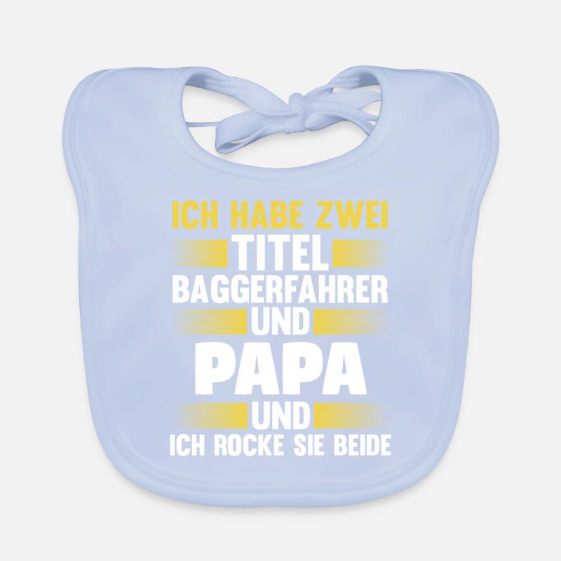 Baggerfahrer Papa Baggerführer Geschenk Baby Bio-Lätzchen