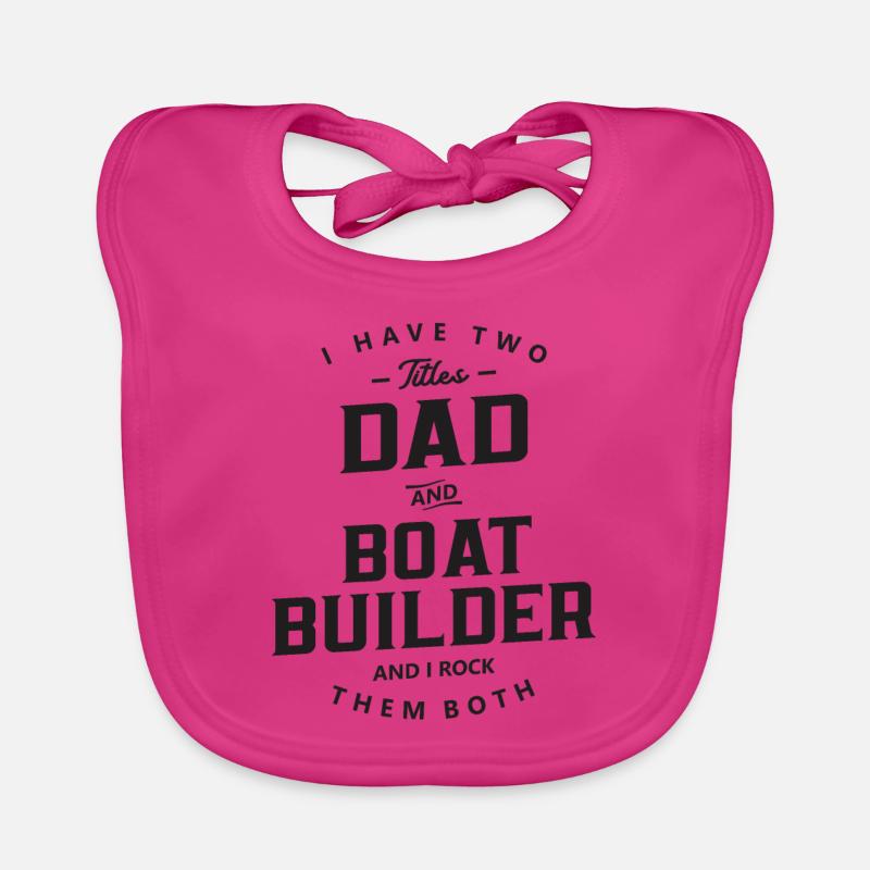 Papa et constructeur de bateaux Drôle Titre du poste Bavoir bio Bébé