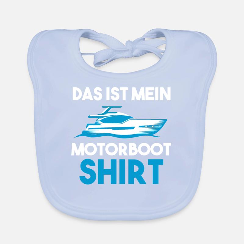 Motorboot Boot Bootfahren Geschenk Baby Bio-Lätzchen