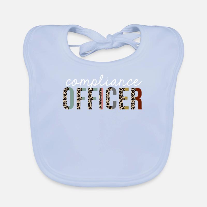 Cadeau drôle d'agent de conformité imprimé léopard Bavoir bio Bébé