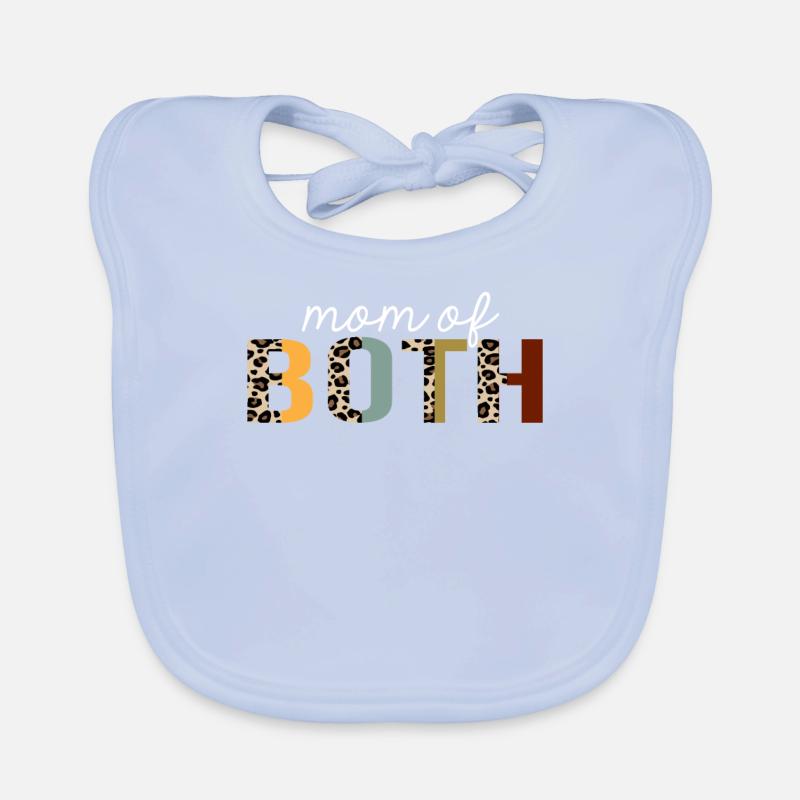 Mutter von beiden Leopard Print Funny Gift Baby Bio-Lätzchen