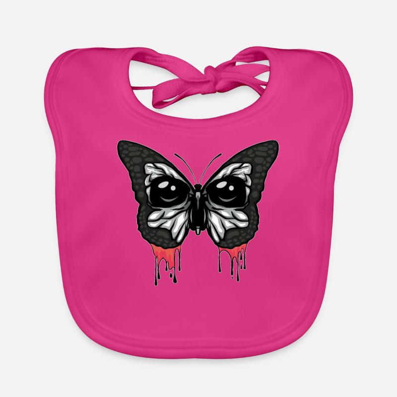 Zombiecore Aesthetic Gothic Zombie Butterfly Organic Baby Bibs