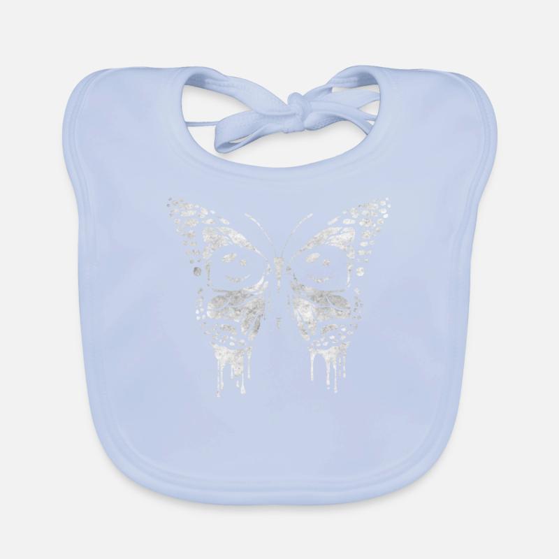 Zombiecore Ästhetische Zombie Gothic Schmetterling Baby Bio-Lätzchen