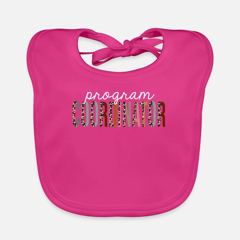 Program Coordinator Leopard Print Funny Gift Organic Baby Bibs