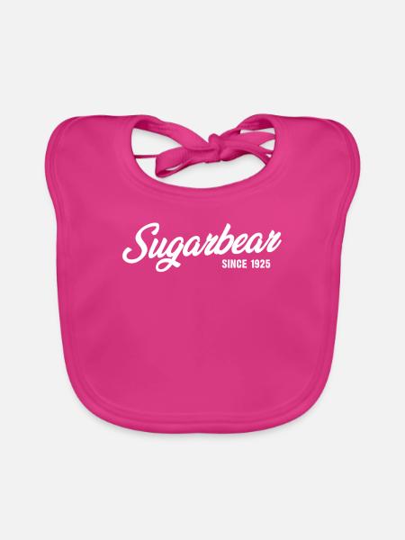 Lustiger Zuckerbär seit 1925 - Baby Bio-Lätzchen - Fuchsia