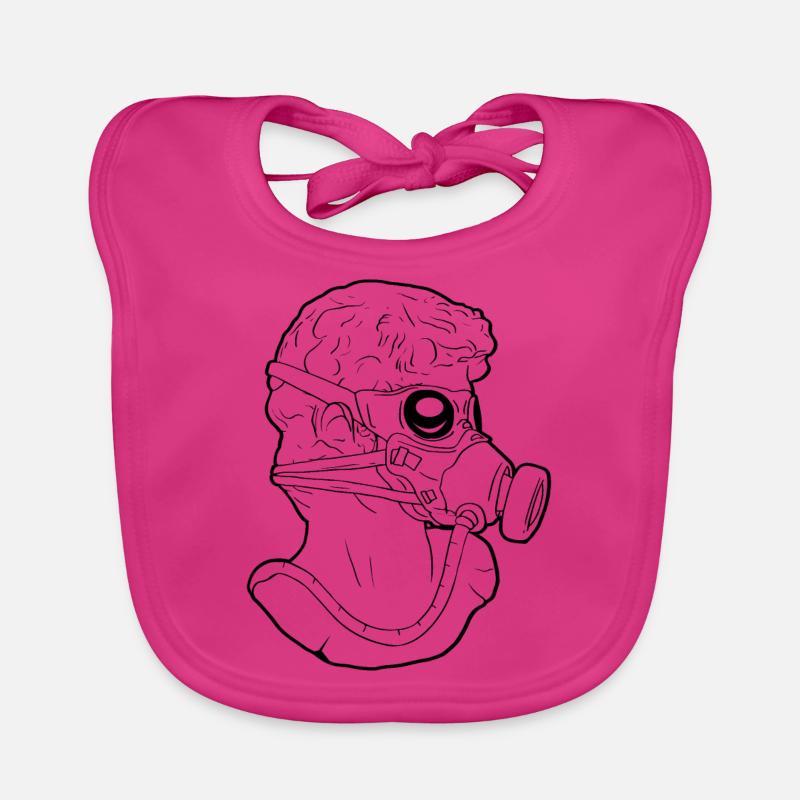 Zombiecore Aesthetic Mask David Head Statue Organic Baby Bibs