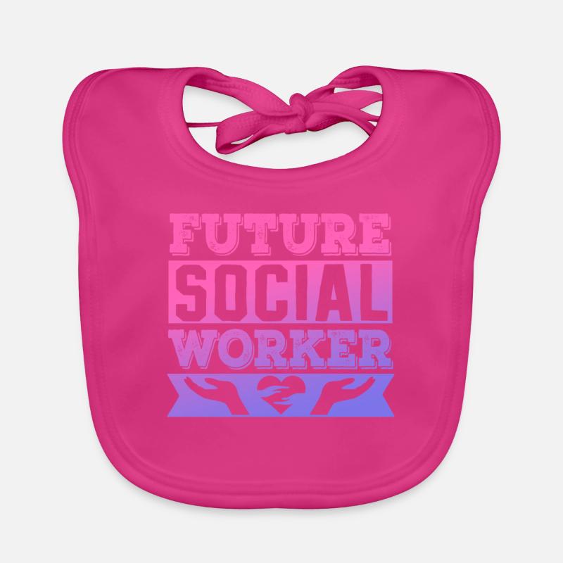 School Social Work Month Hands Organic Baby Bibs
