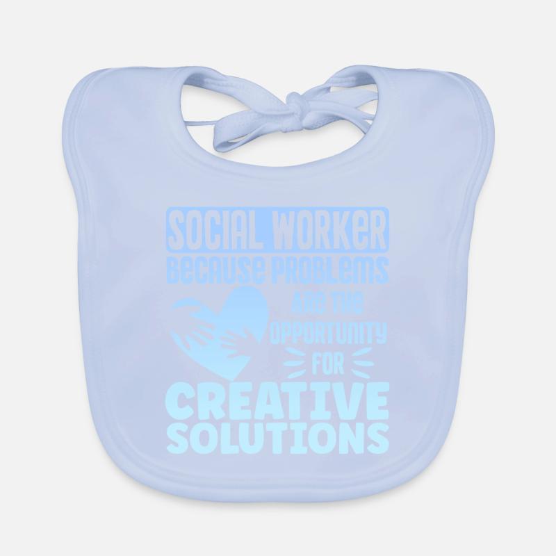 School Social Work Month Hands Organic Baby Bibs