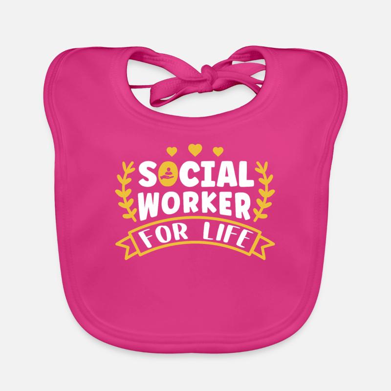 School Social Work Month Hands Organic Baby Bibs