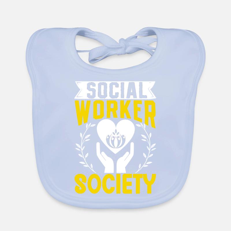 School Social Work Month Hands Organic Baby Bibs