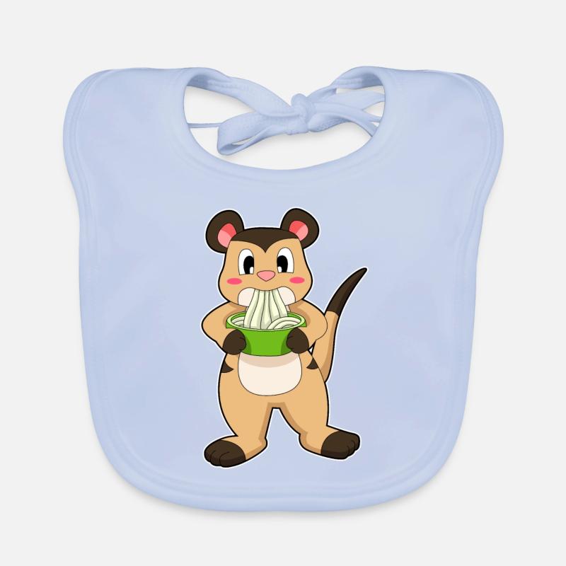 Erdmännchen mit Ramen Baby Bio-Lätzchen