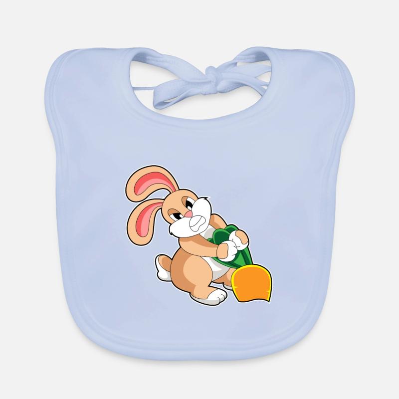 Rabbit with carrot Organic Baby Bibs