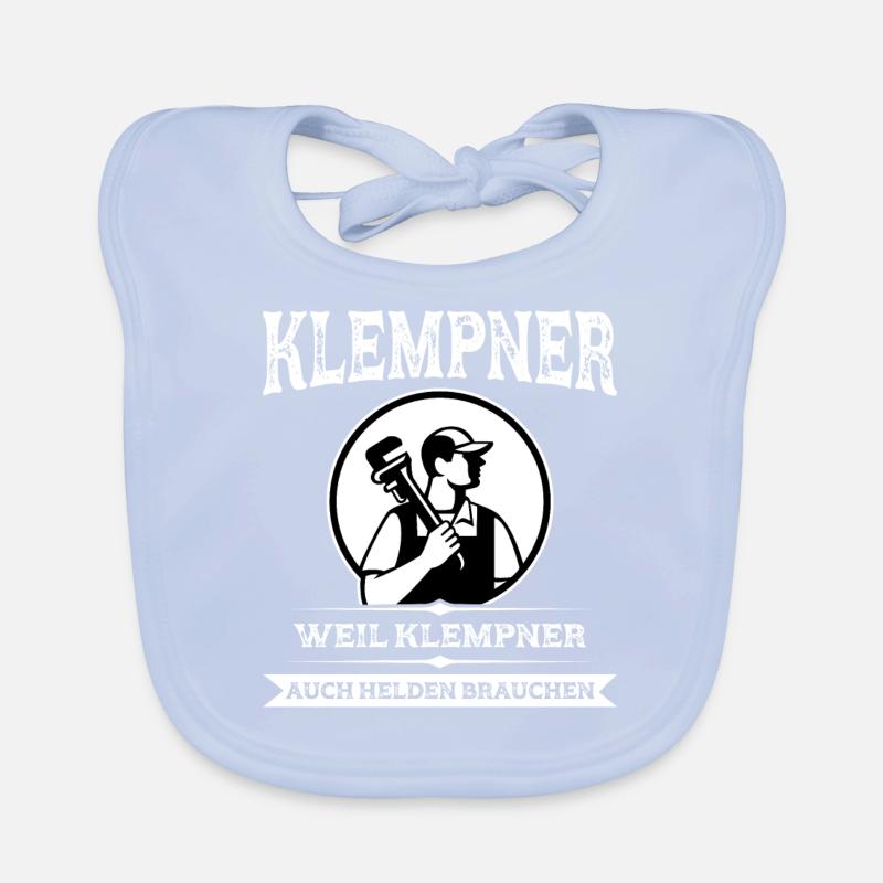 Klempner Beruf Handwerker Geschenk Baby Bio-Lätzchen