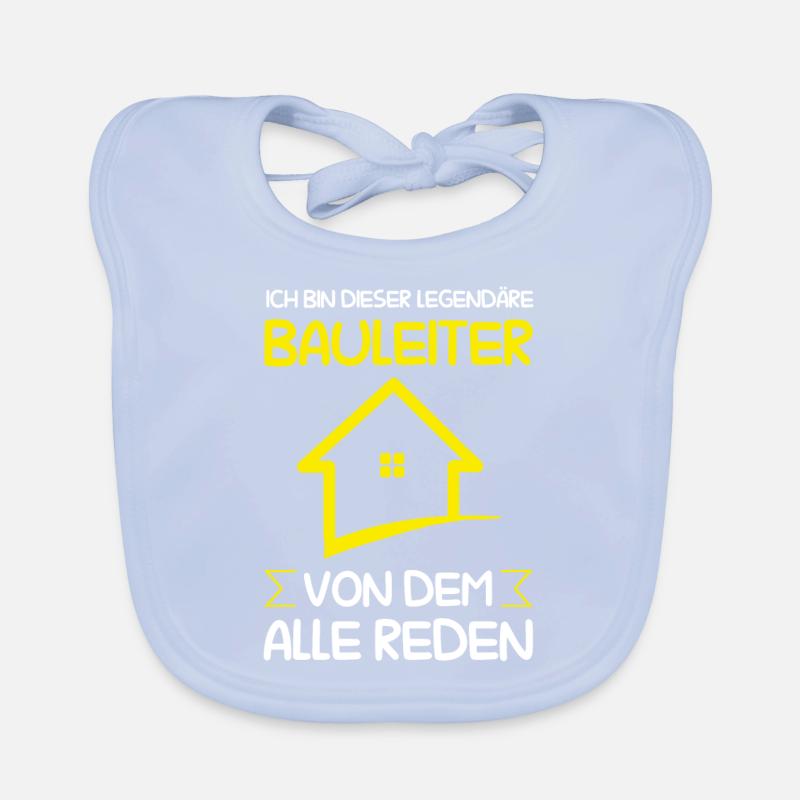 Bauleiter Bauaufsicht Baustellenleiter Geschenk Baby Bio-Lätzchen